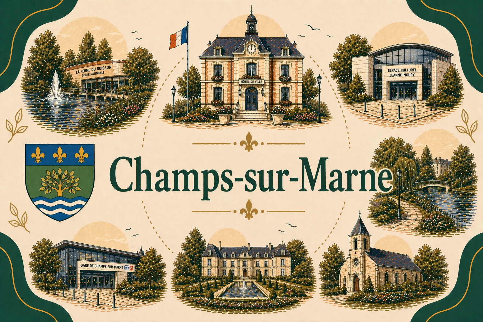 Livraison bois de chauffage à Champs-sur-Marne (Seine-et-Marne)