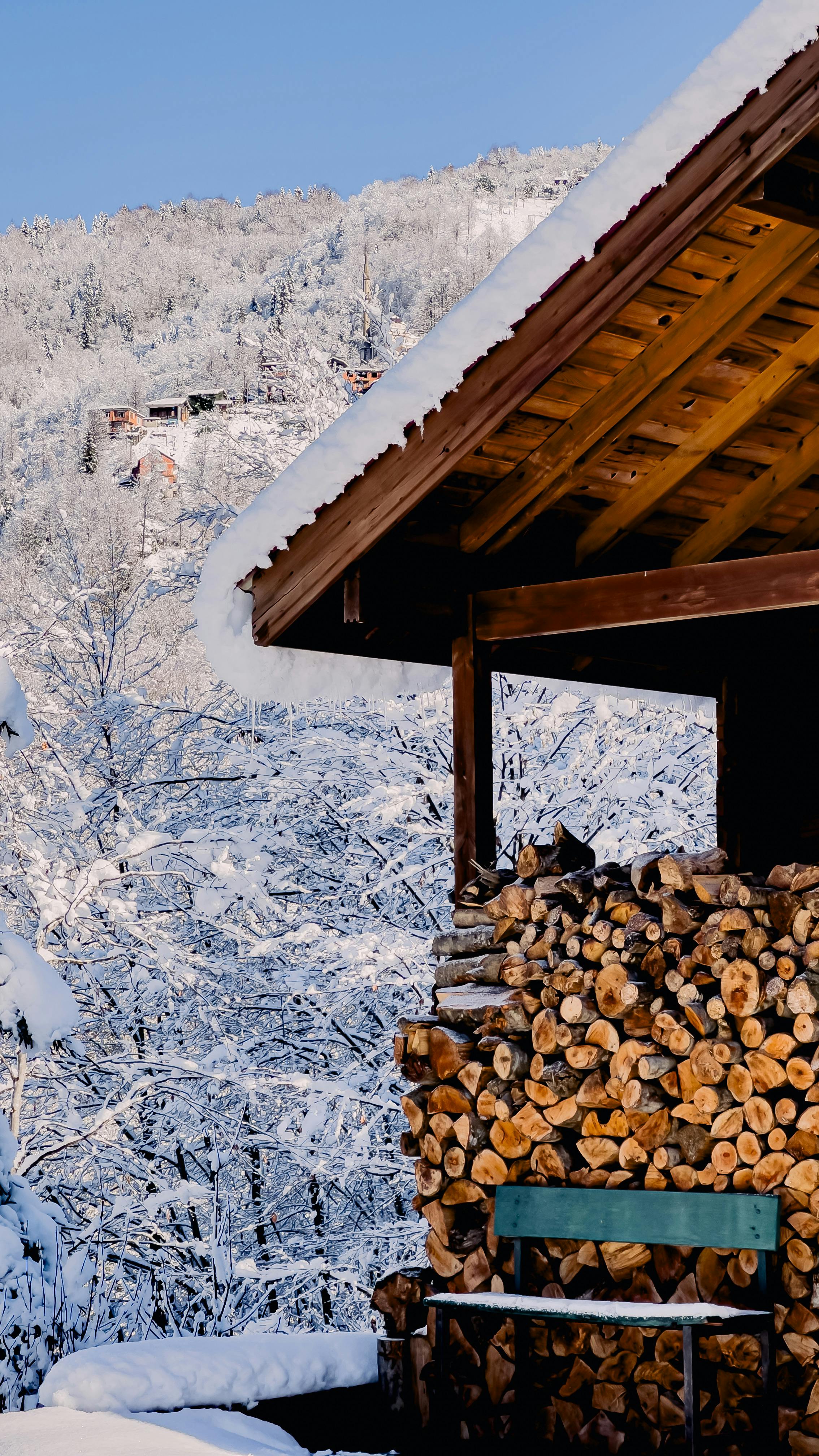 Chauffer la maison au bois en hiver : foyer, flamme et bûches prêtes à l’emploi