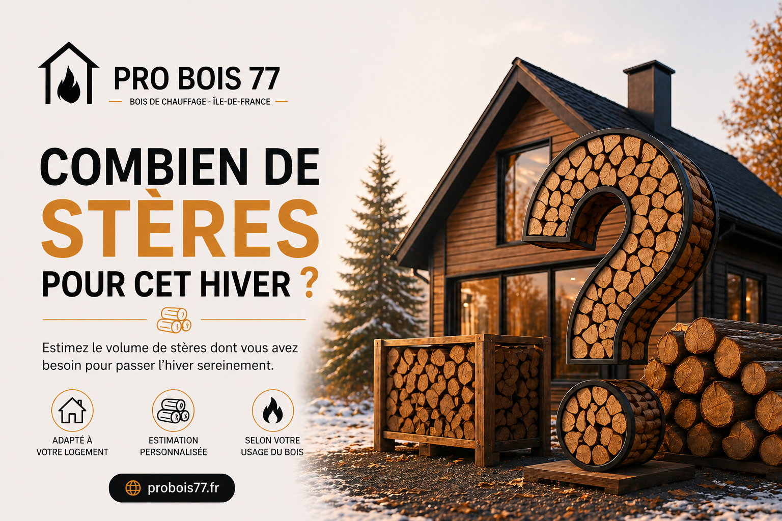 Stères et volume de bois : pile de bûches pour estimer la quantité pour l’hiver
