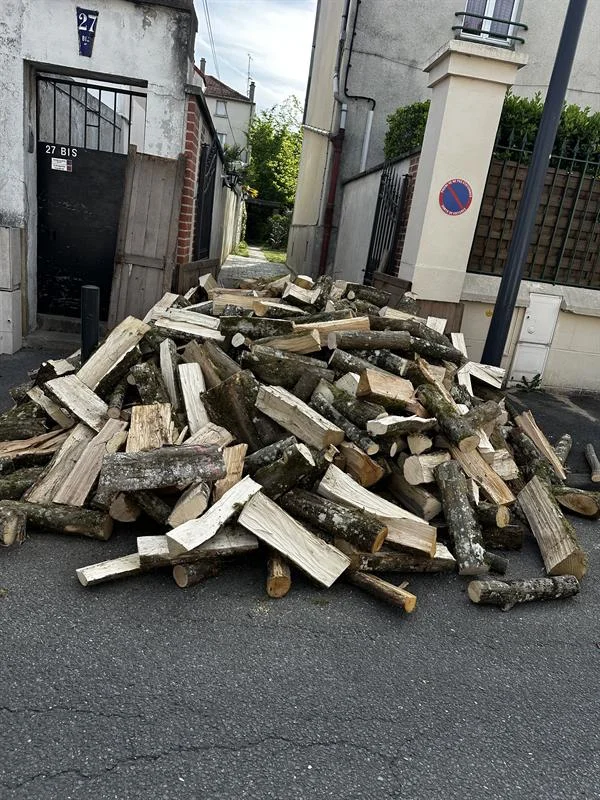 Bois de chauffage sec, bûches fendues — bois sec Brie-Comte-Robert, qualité poêle et cheminée