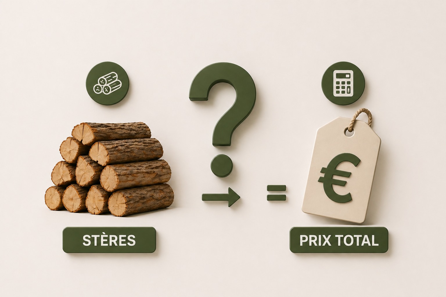 Calcul budget bois de chauffage stères prix total